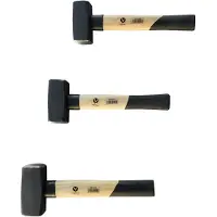 Vago-Tools 3 tlg Set Fäustelhammer 800/1000/1500g Hammer Schlosserhammer Fäustel