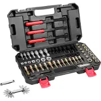 Vevor Gewindewiederherstellungswerkzeug UNC &amp; UNF &amp; metrisch Gewinde Reparatur Satz 61-teilig