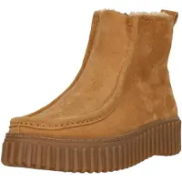 Clarks Winterboots Torhill Cozy mit einem kuscheligen Futter 5244 Light Tan Lea 41,5