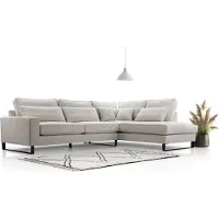 AX Living Sofaecke beige ecru Castellio – Wohnlandschaft L Form 314 R