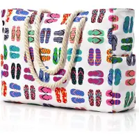 Sonstiges Oscaurt Strandtasche Damen - Wasserdichter Shopper mit Reißverschluss, Groß 53x37x18cm, Handtasche für Frauen