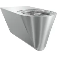 Kwc T-WC, CAMPUS, Edelstahl, Wandhängend, 360x351x700 mm, Barrierefrei, ohne Sitz