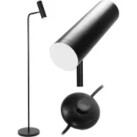 Toolight Stehlampe App965-1F Schwarz Metall Led 1-Punkt Licht