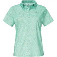Schöffel Poloshirt SCHÖFFEL "Hiking Polo Shirt Style Todra WMS", Damen, Gr. 38, grün (6205, grün), Oberstoff: 91% Polyester 9% Elasthan, V-Ausschnitt, Shirts Poloshirt