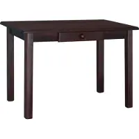 Koma Tools Tisch mit Schublade aus massivem Kiefernholz in der Farbe Nuss 130 x 70 cm