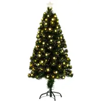 Luca Lighting Mercury Weihnachtsbaum mit Fibre Optic Beleuchtung - Weihnachten Feiertagsdeko mit 135 LED Lichtern - Weihnachtsdeko für Innen mit Adapter - H120 x Ø55 cm - Grün