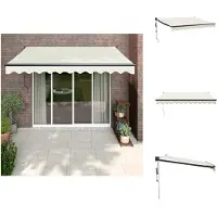 vidaXL Elektrische Markise mit Kurbel Creme 3,5x2,5 m - Markisen