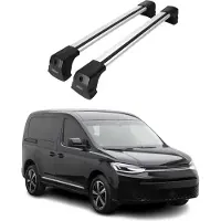 Omtec OMAC 7566913 Dachreling Dachträger Aluminium 75 kg Max für VW Caddy V Kombi (SBB, SBJ) CADDY ALLTRACK Kombi (SAB) Caddy V Kastenwagen (SBA, SBH)