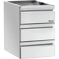 Bartscher Schubladenblock 3x1/1GN, Schubladenblock mit 3 Schubladen, 1 Stück
