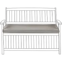 Beliani Auflage für Gartenbank Grau Stoff mit Befestigung Reißverschluss Einfarbig UV-Beständig Modern Outdoor Gartenausstattung Dickes Sitzkissen