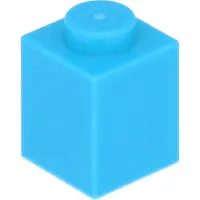 LEGO 100 Stück 3005 Stein Brick 1x1 Part Basic Steine 100 Mittleres Azurblau