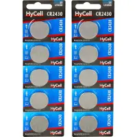HYCELL 10er Pack Lithium Knopfzellen CR2430 3V - Knopfbatterien mit erstklassige