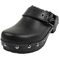 Scholl - "Iconic" Clogs für Damen, Leder PP11375 (34,5 EU) (Schwarz)
