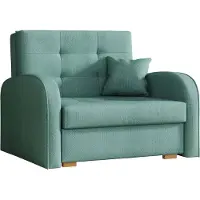 Mirjan 24 Schlafsofa Viva Gold I, einsitzer Polstersofa mit Bettkasten und Schlaffunktion, Stilvoll Couch (Kronos 26)