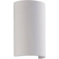 LINDBY LED-Wandleuchte Jenke, Höhe 16 cm, weiß, Gips