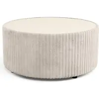 Masseno Polster-Couchtisch LINEO 89 cm Kaffetisch für Wohnzimmer Sofatisch Wohnzimmertisch Ecru