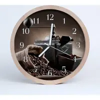 Tulup Holzuhr 30fi cm wanduhr - Kaffeetasse