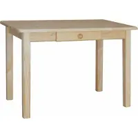 Koma Tools Tisch mit Schublade aus massivem Kiefernholz lackiert 110 x 80 cm