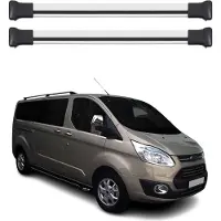 Omtec Dachträger Gepäckträger für Ford Transit Tourneo Custom 2013-2024 Aluminium Grau