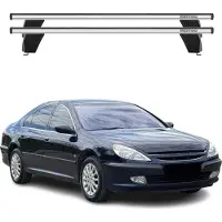 Omac Menabo Dachträger Grundtäger für Peugeot 607 2000-2005 Pre-FL 75kg Alu Silber 2x