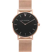 PAUL VALENTINE Damen Armbanduhr PEARL ROSE GOLD MESH 36 MM PV36211