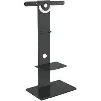 Vdd TV-Ständer - TV-Ständerfuß - Holz mit Glas - höhenverstellbar bis 125 cm