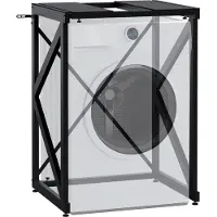 CLP Waschmaschinenregal Caleb, Farbe:schwarz