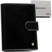 Peterson Rovicky Portemonnaie aus Leder für Männer N104L-RVT schwarz One size