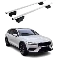Omtec Dachträger Gepäckträger für Volvo V60 Cross Country 2017-2023 ABE Silber 2x