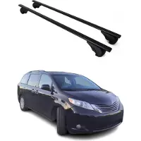 Omtec Dachträger Gepäckträger für Toyota Sienna 2020-2025 Grundträger Metall Schwarz