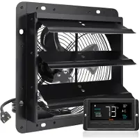 Vevor Abluftventilator, 254 mm, Temperatur-Feuchtigkeitsregler, EC-Motor, 843 CFM, Wandlüfter mit Geschwindigkeitsregelung zur Wandmontage, Belüftung und Kühlung für Gewächshäuser, Garagen, Schuppen