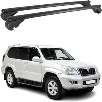 Omtec Dachträger für Toyota Land Cruiser J10 2003-2007 Gepäckträger Alu Schwarz 2x