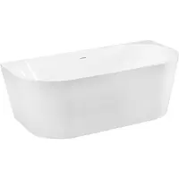 SaniGoods Badewanne halbfreistehend & freistehend aus Acryl – Eckbadewanne oder oval, Links, Mittig & Rechts, 180x80 - 170x78 cm, mit Ablaufgarnitur