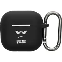 Kwmobile Hülle kompatibel mit Apple Airpods 4 Hülle - Silikon Kopfhörer Schutzhülle Case Cover Weiß Schwarz Schwarz