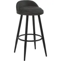 Woltu Barhocker 1x Barstuhl Hocker Tresenhocker Bistrohocker Designer Hocker mit Lehne und Fußstütze Farbe: anthrazit