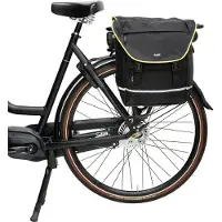 Beck SPRTV Gelb - Gepäckträgertasche wasserabweisend und reißfest - Doppeltasche für E Bike und Fahrrad mit Bügeln für sicheren Halt