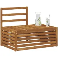 vidaXL Outdoor End Sofa Natur 91 x 63 x 73 cm Massivholz Akazie