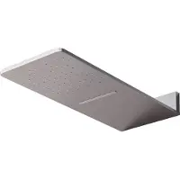 Steinberg Serie 390 Wall Rain Kopfbrause, direkte Wandanschluss, Easy-Clean, Schwallfunktion, 600x250mm, 3905662BGM
