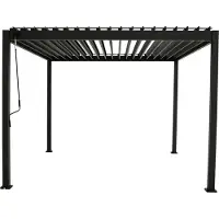 Mirador Pergola 88 Basic 3x3,6 Stahl & Aluminium Anthrazit verstellbares Lamellendach
