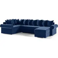 Generisch Belize U-förmiges Ecksofa Farbe Blau Kronos 9 Ein Sofa mit Schlaffunktion Wohnzimmersofa