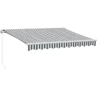 Syfax Markise Manuell Anthrazit & Weiß 300x250 cm