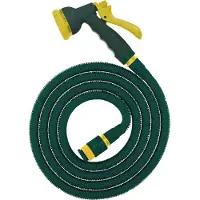 Steuber Flexibler Gartenschlauch Platinum GREEN mit 8 Sprühkopf-Funktionen, 16,5m, Süd Siegel, mit Innen- & Außenadapter