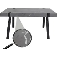 Mendler Esstisch HWC-L54, Tisch Küchentisch Esszimmertisch, Industrial Metall 150x90cm Marmor-Optik grau