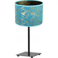 Light11 HOME Gia Tischlampe, Goldmuster Lampenschirm
