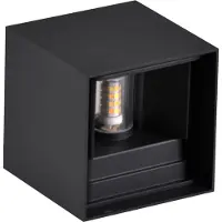 MasterLed Außenwandleuchte G9 max 9W IP44 Aluminium PC schwarz RAL 9005