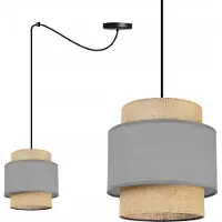Light11 HOME Hängelampe, Deckenleuchter, Lampenschirm, Boho Juta