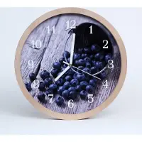 Tulup Holzuhr 20fi cm wanduhr - Blaubeeren