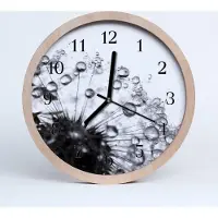 Tulup Holzuhr 20fi cm wanduhr - Löwenzahn-Blumen