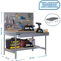 Simonwork (bancos De Trabajo) Bt2 Box Werkbank 1445x910x610 Mm