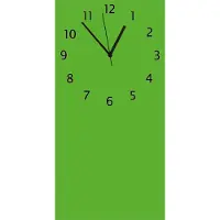 Wallario Design Wanduhr Maigrün aus Echtglas, Größe 30 x 60 cm